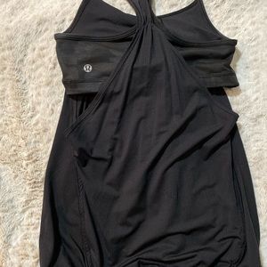Lulu tank with attached sports bra.